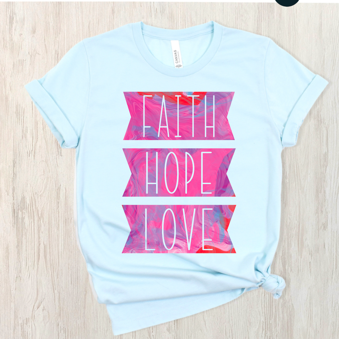 Faith Hope Love DTF Print