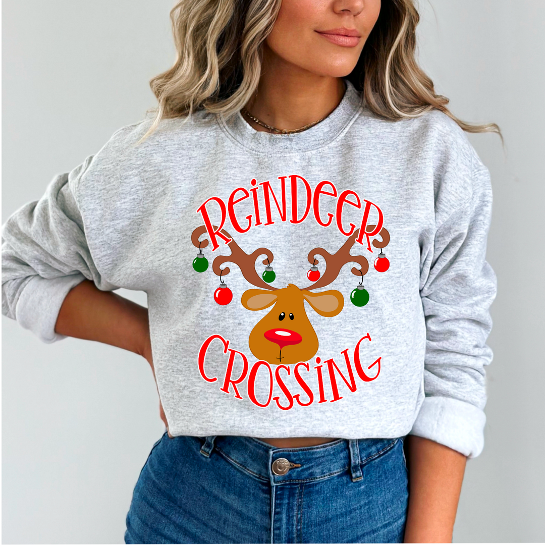 Reindeer Crossing DTF Print