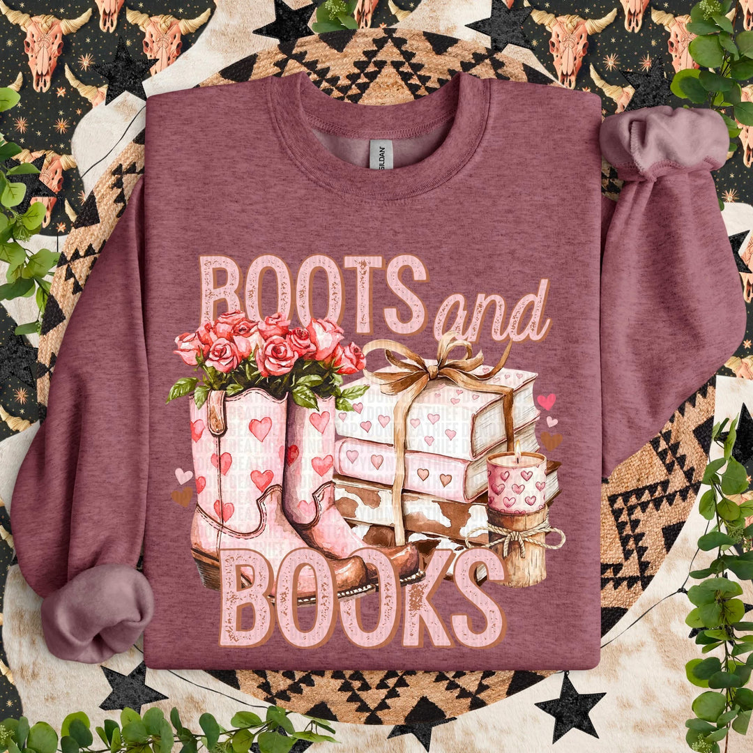 Boots And Books DTF Print