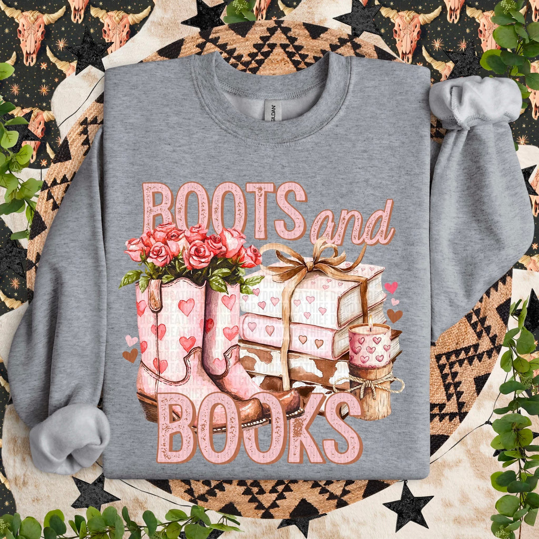 Boots And Books DTF Print