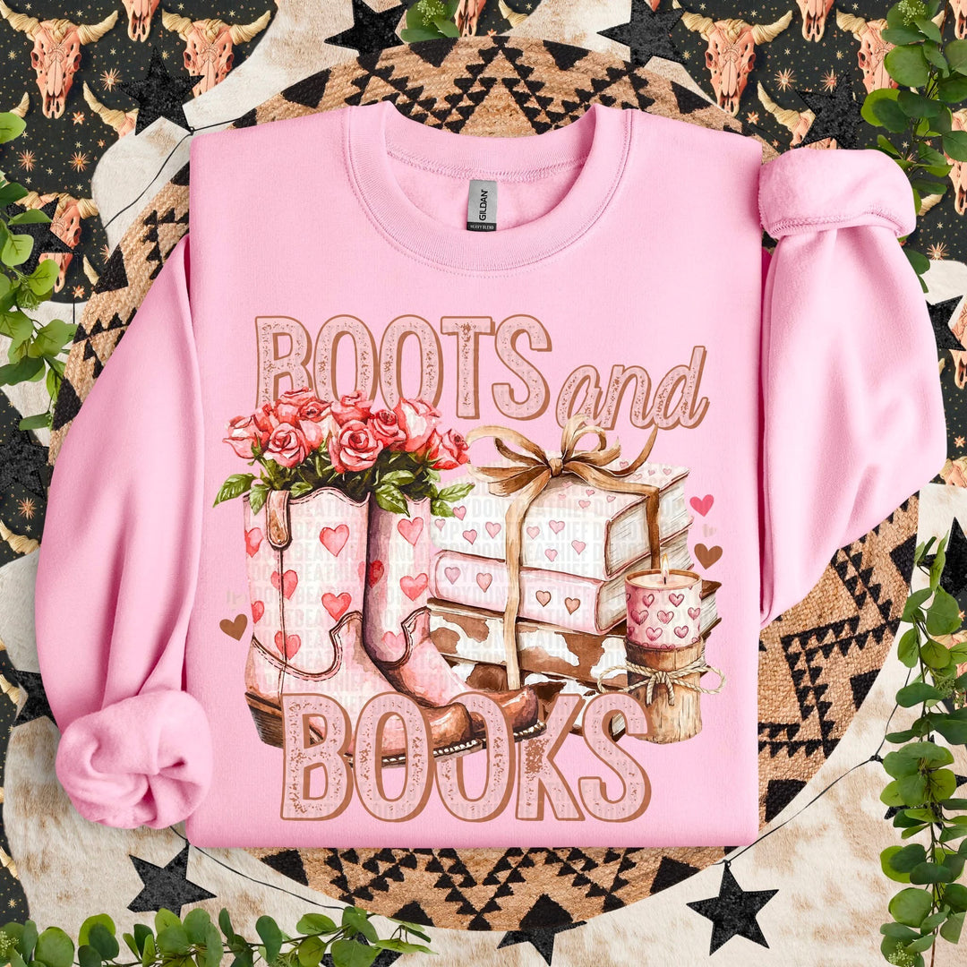 Boots And Books DTF Print