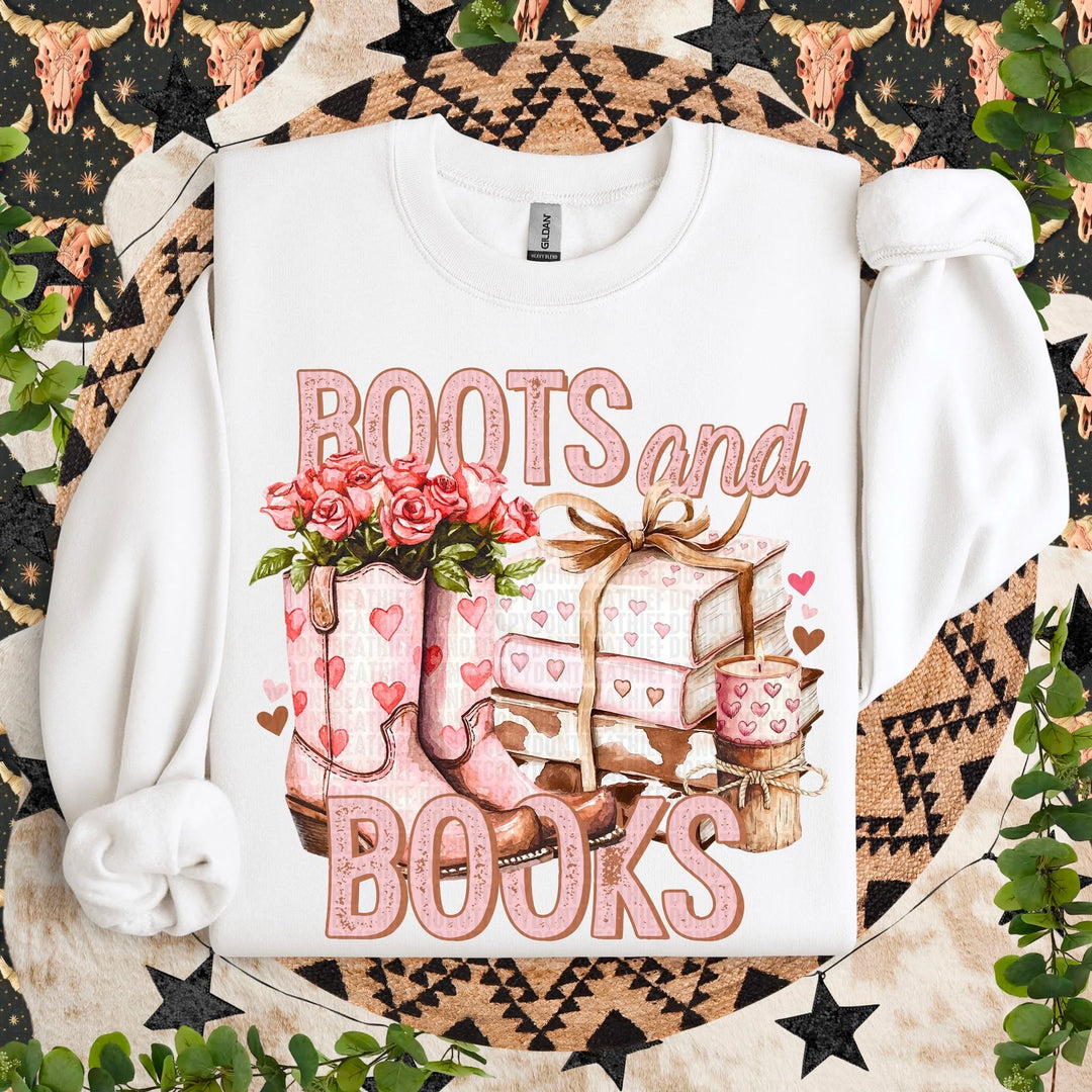 Boots And Books DTF Print