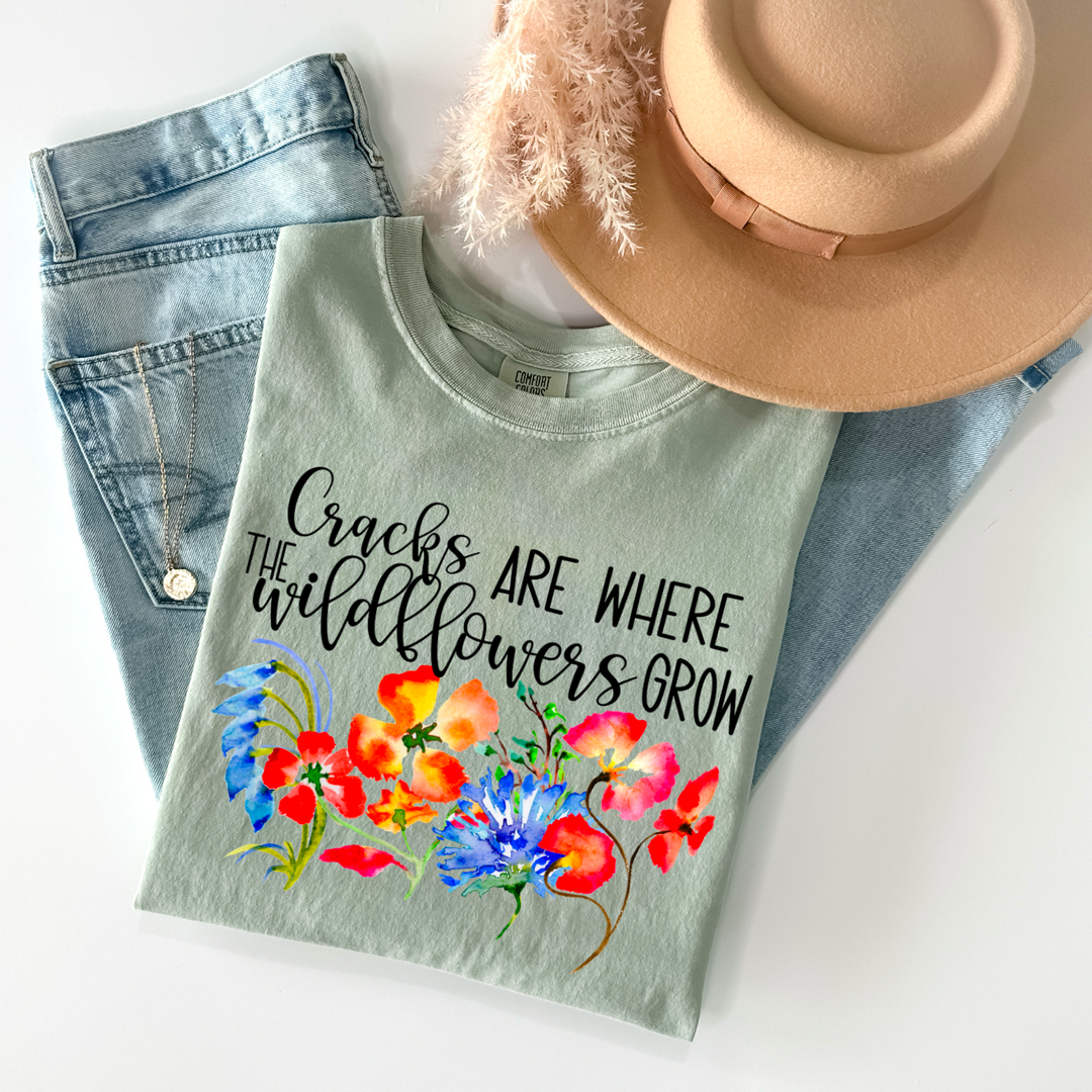 Cracks Are Where The Wildflowers Grow DTF Print