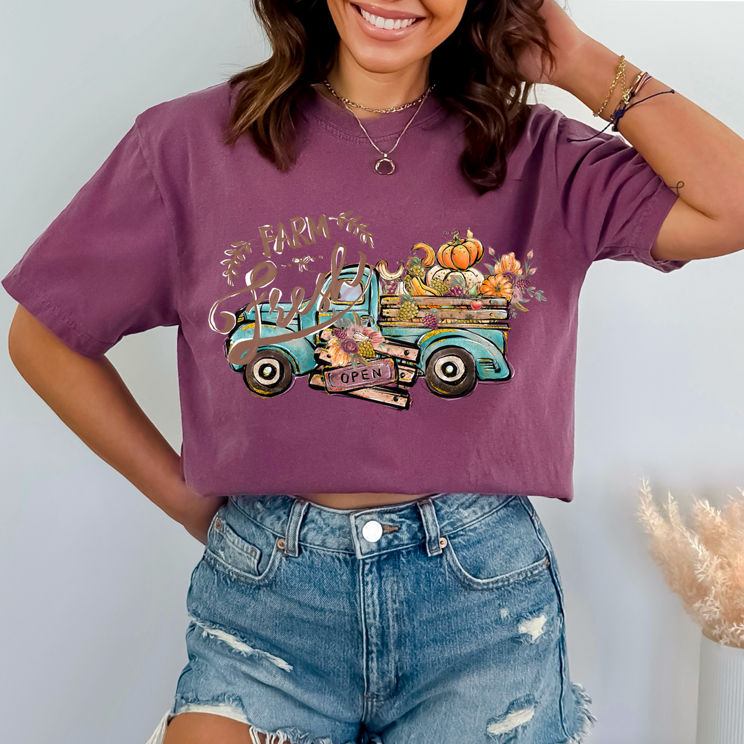 Farm Fresh Fall Truck DTF Print