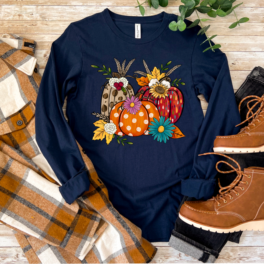 Fall Pumpkin Vignette DTF Print