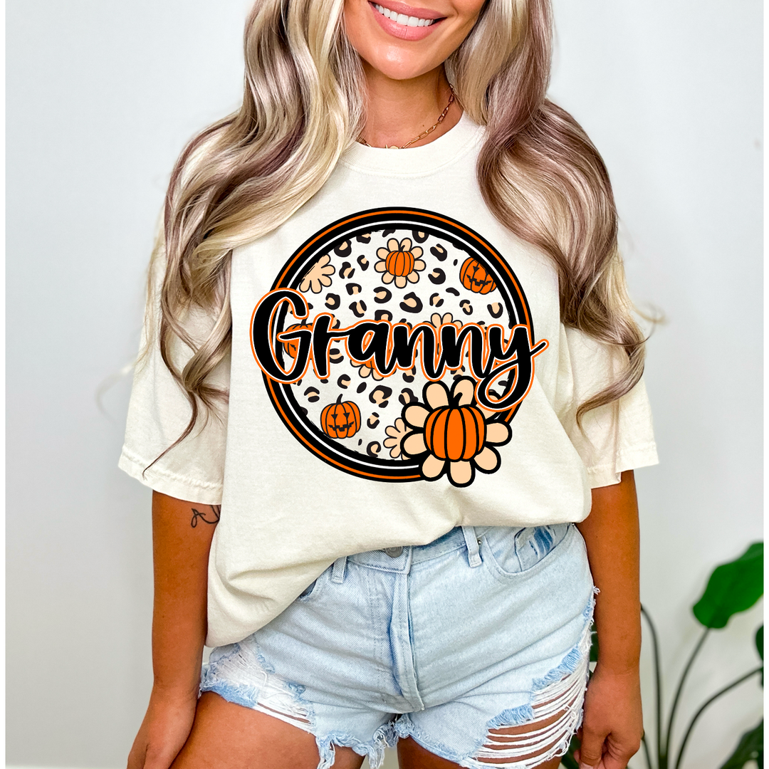 Pumpkin Name Circle DTF Print