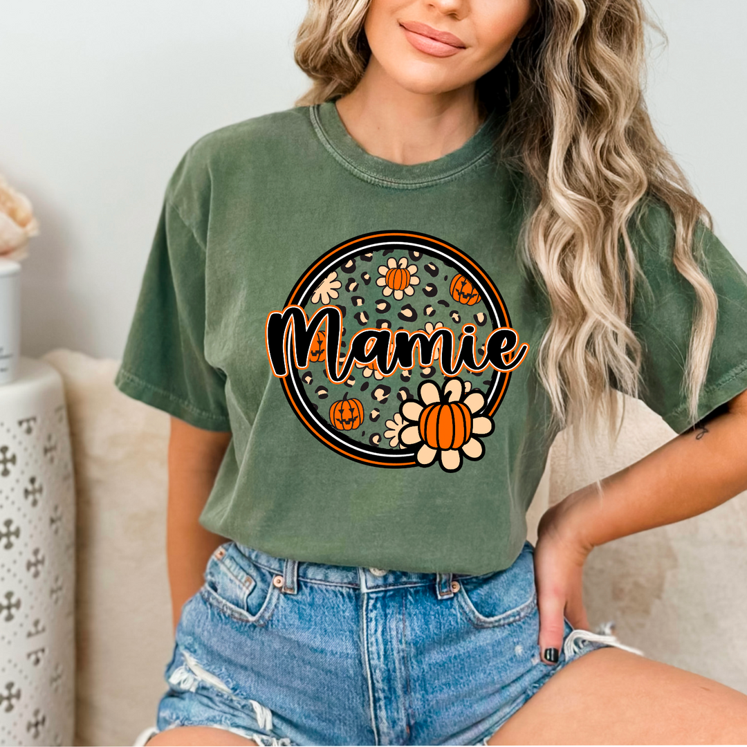 Pumpkin Name Circle DTF Print