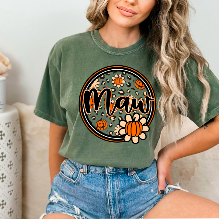 Pumpkin Name Circle DTF Print