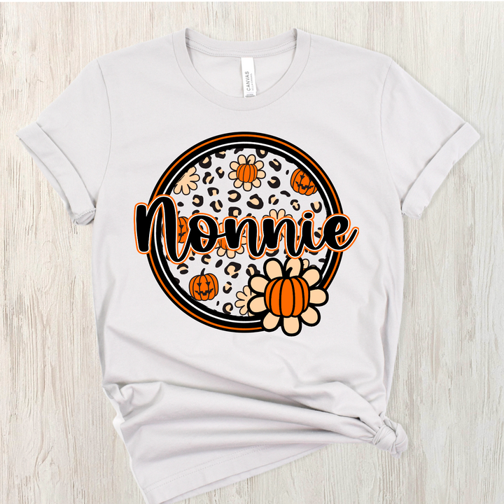 Pumpkin Name Circle DTF Print