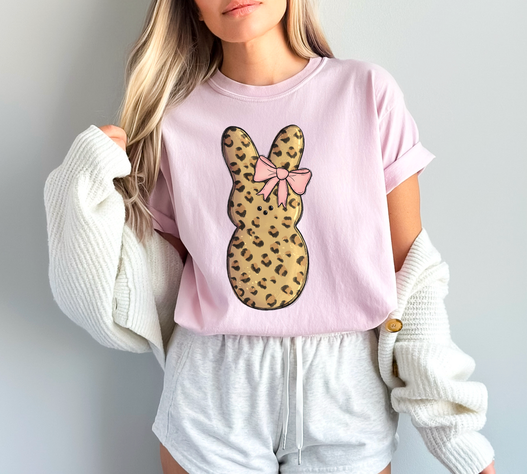 Leopard Peep Bunny DTF Print