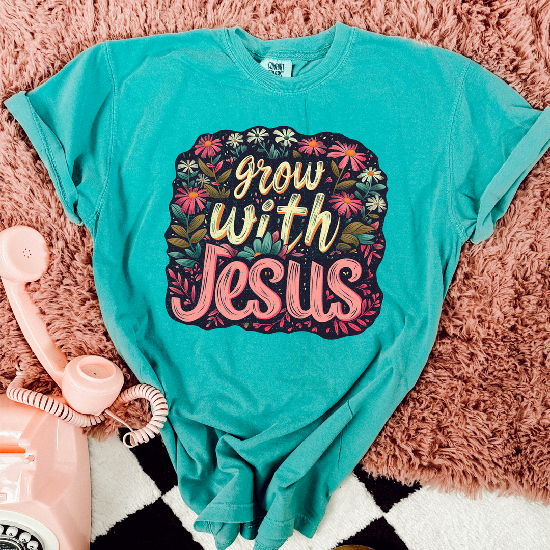 Grow With Jesus DTF Print