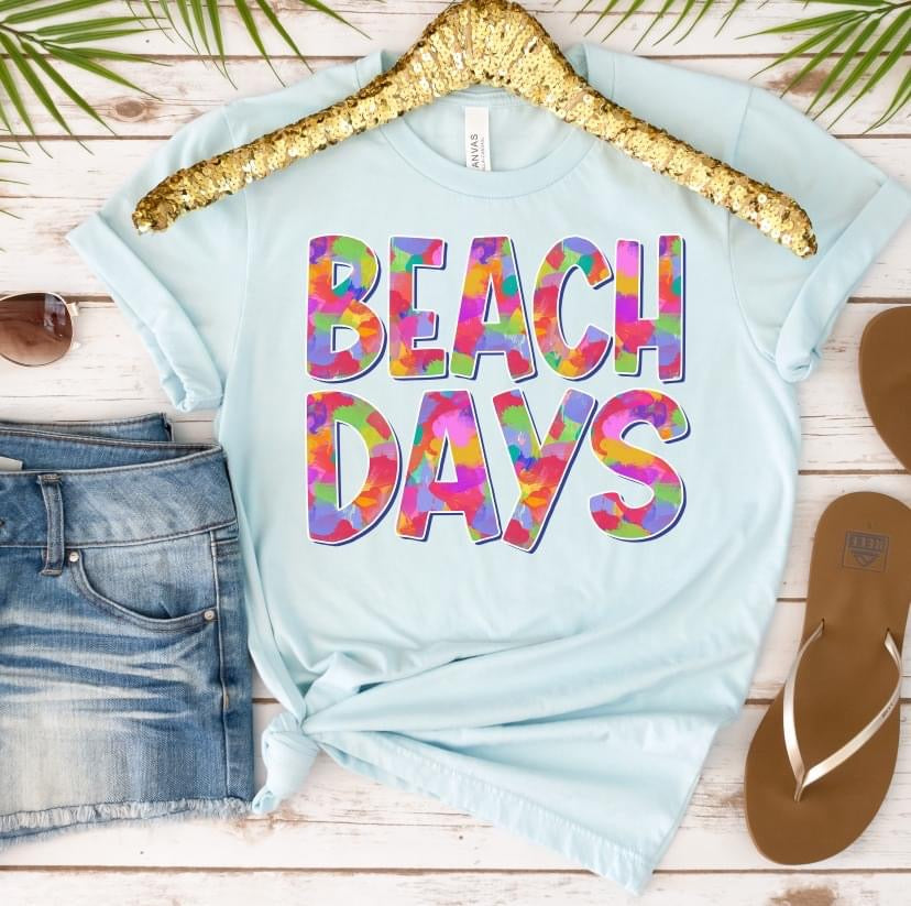 Colorful Summer Themed Days DTF Print