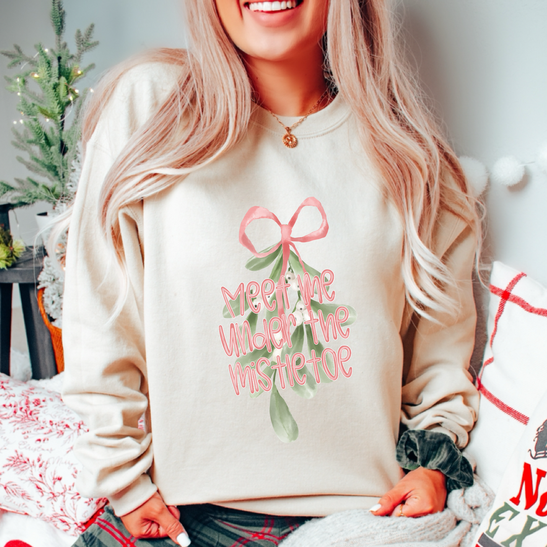 Meet Me Under The Mistletoe DTF Print