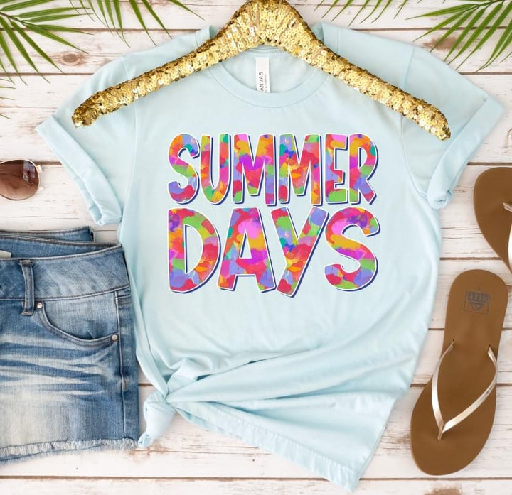 Colorful Summer Themed Days DTF Print