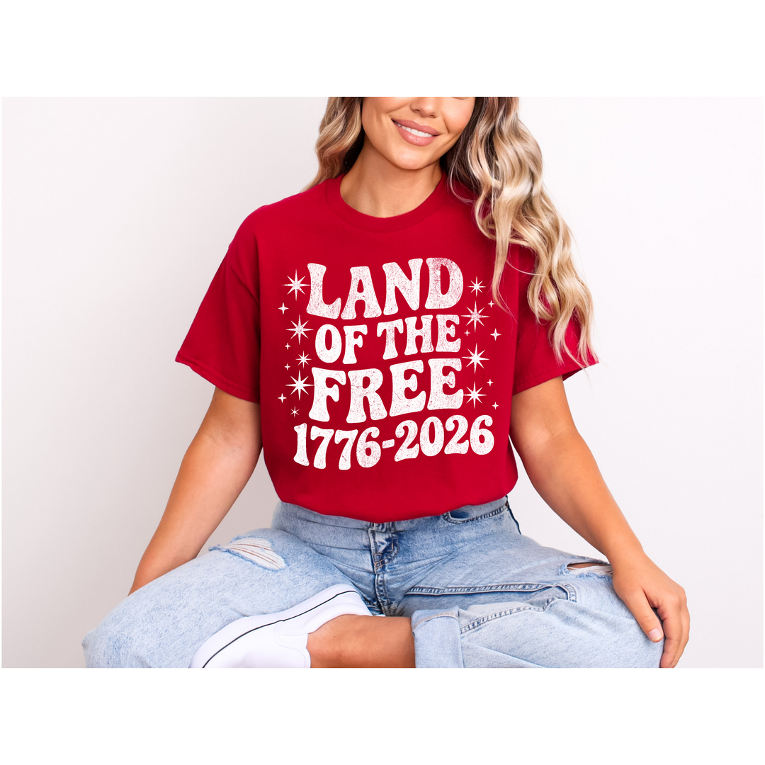 Land Of The Free Grunge DTF Print