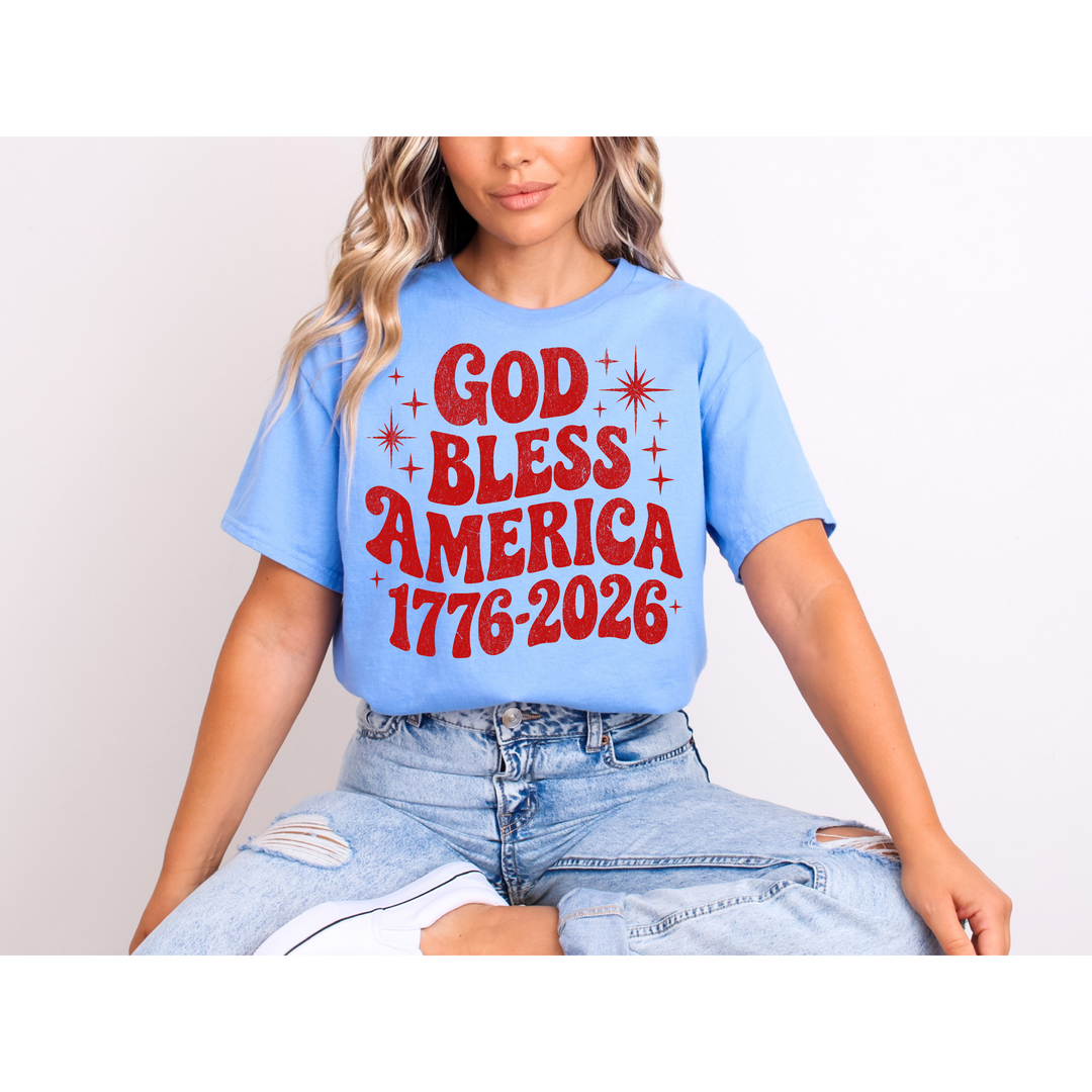 God Bless America Grunge DTF Print