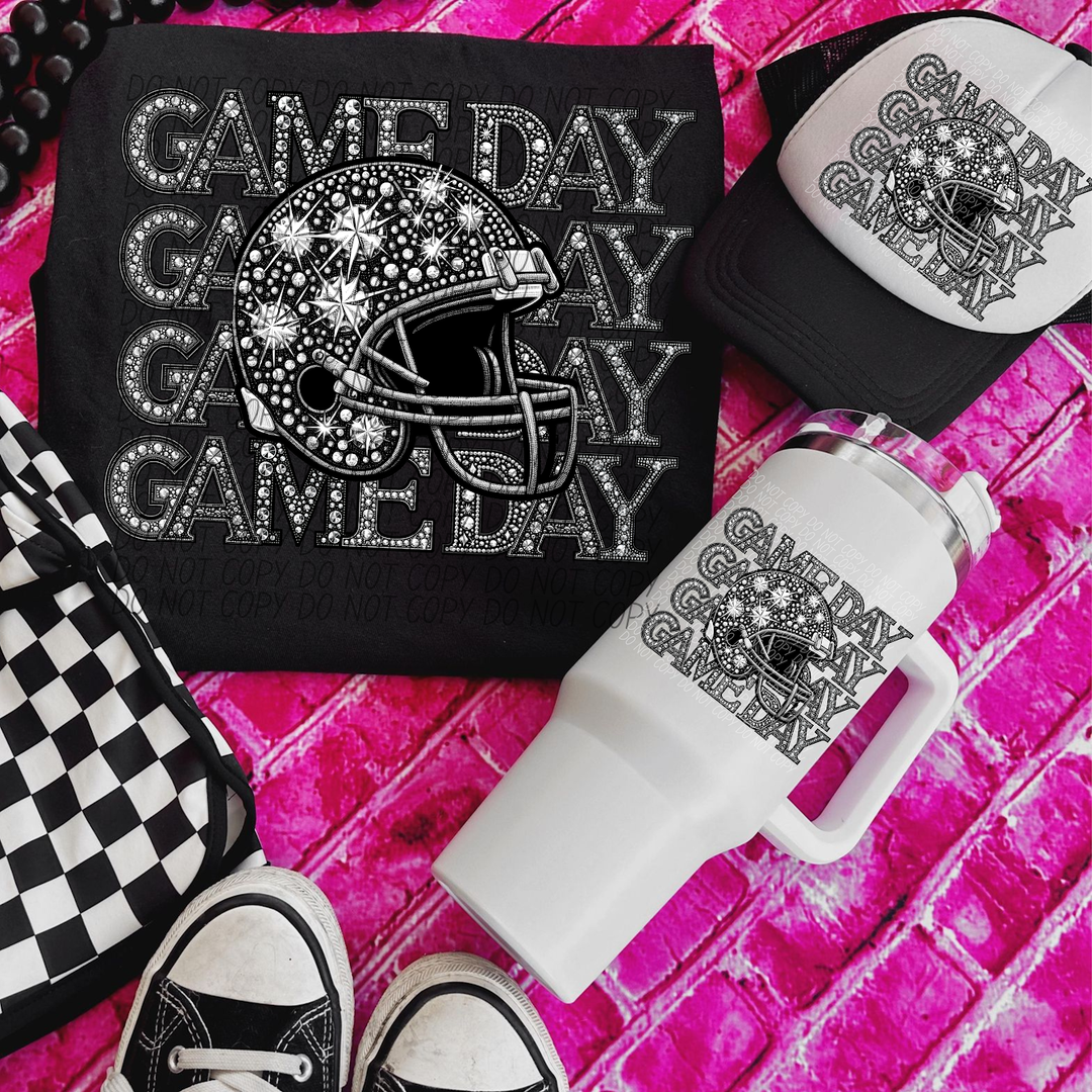 Game Day Football Helmet DTF Print