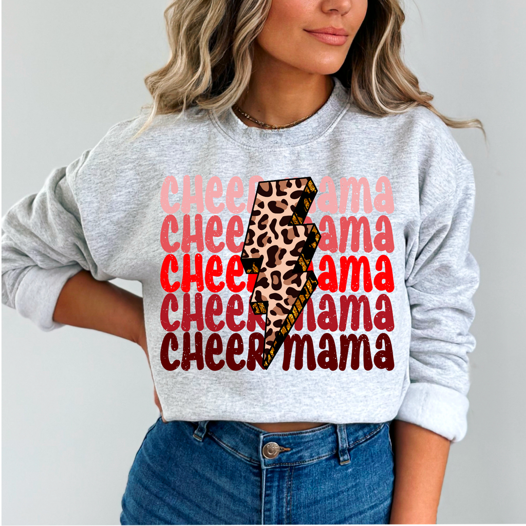 Cheer Mama Lightening Bolt DTF Print