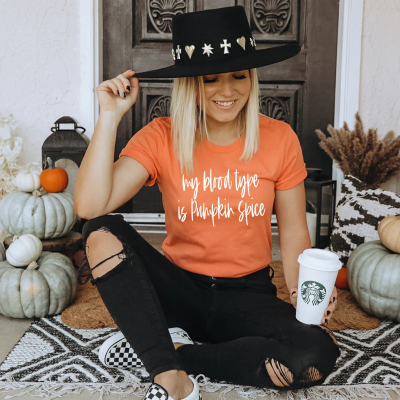 My Blood Type Is Pumpkin Spice DTF Print