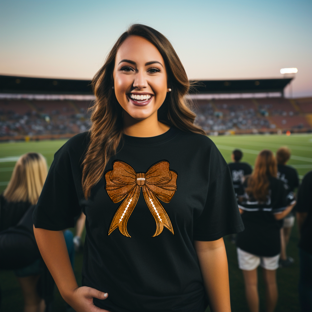 Football Bow DTF Print