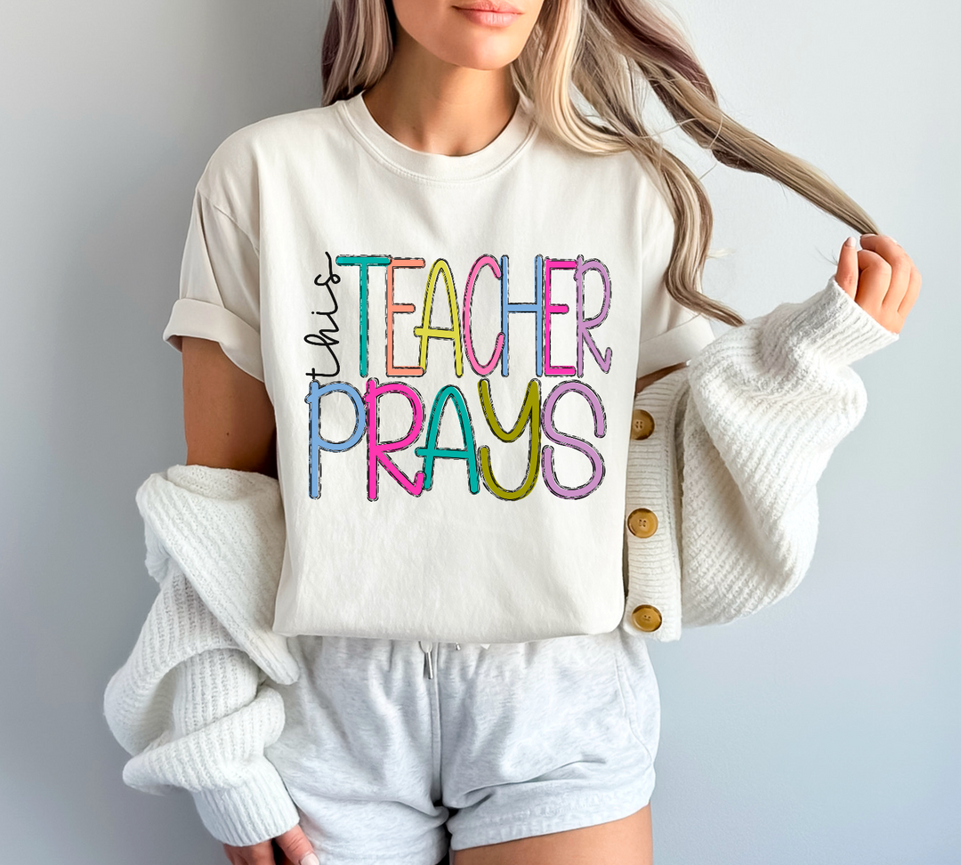 This Teacher Prays DTF Print