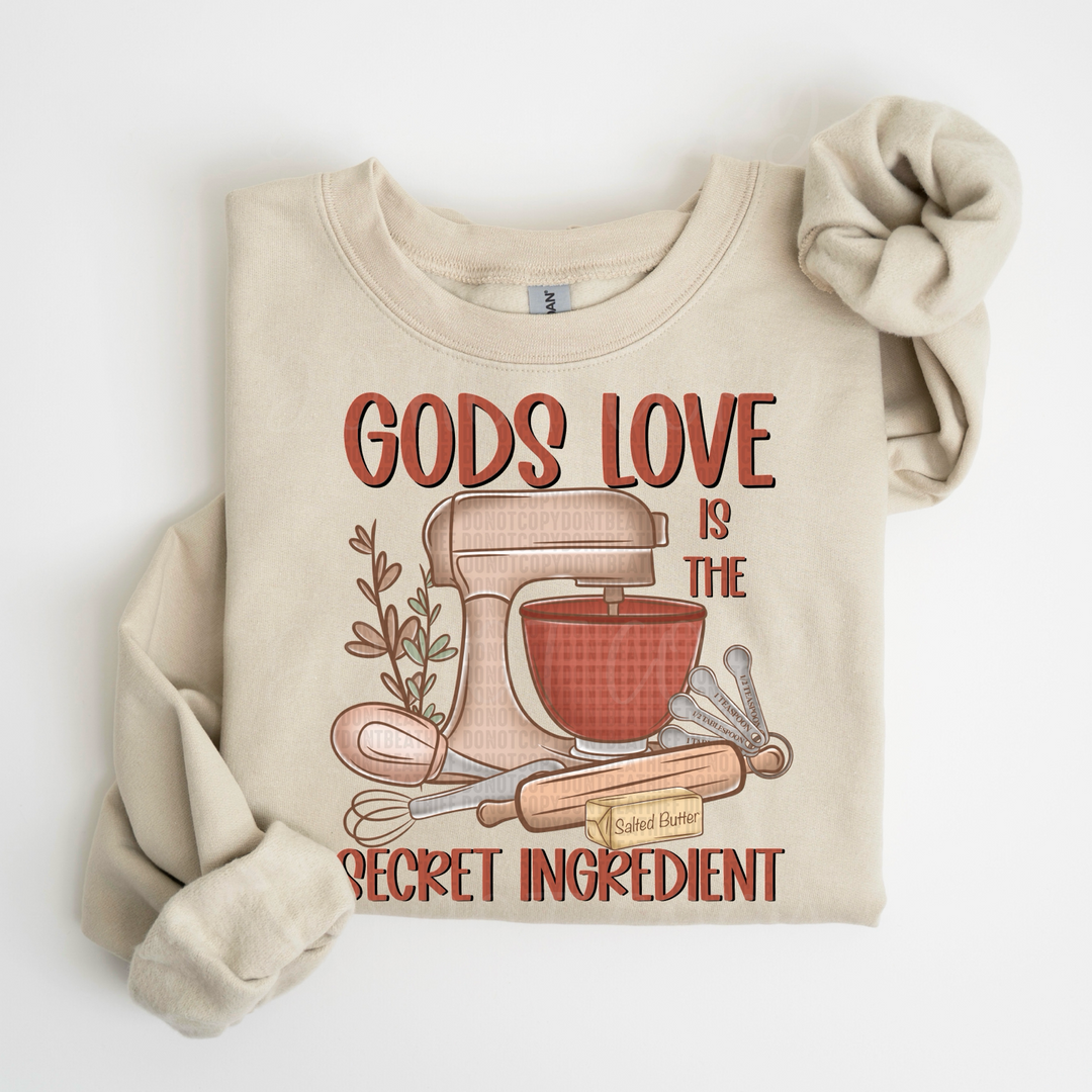 Gods Love Is The Secret Ingredient DTF Print