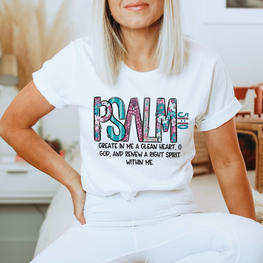 Psalm 51:10 DTF Print