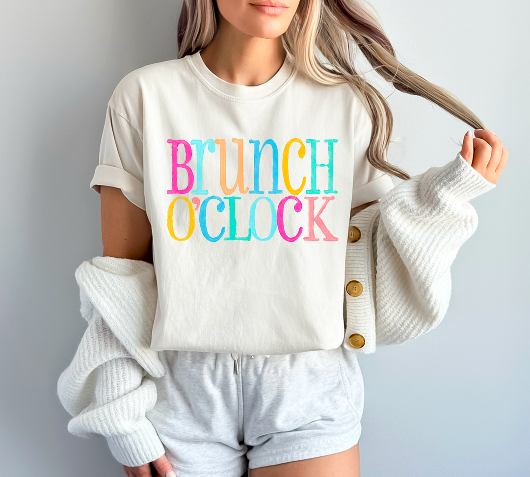 Watercolor Brunch O Clock DTF Print