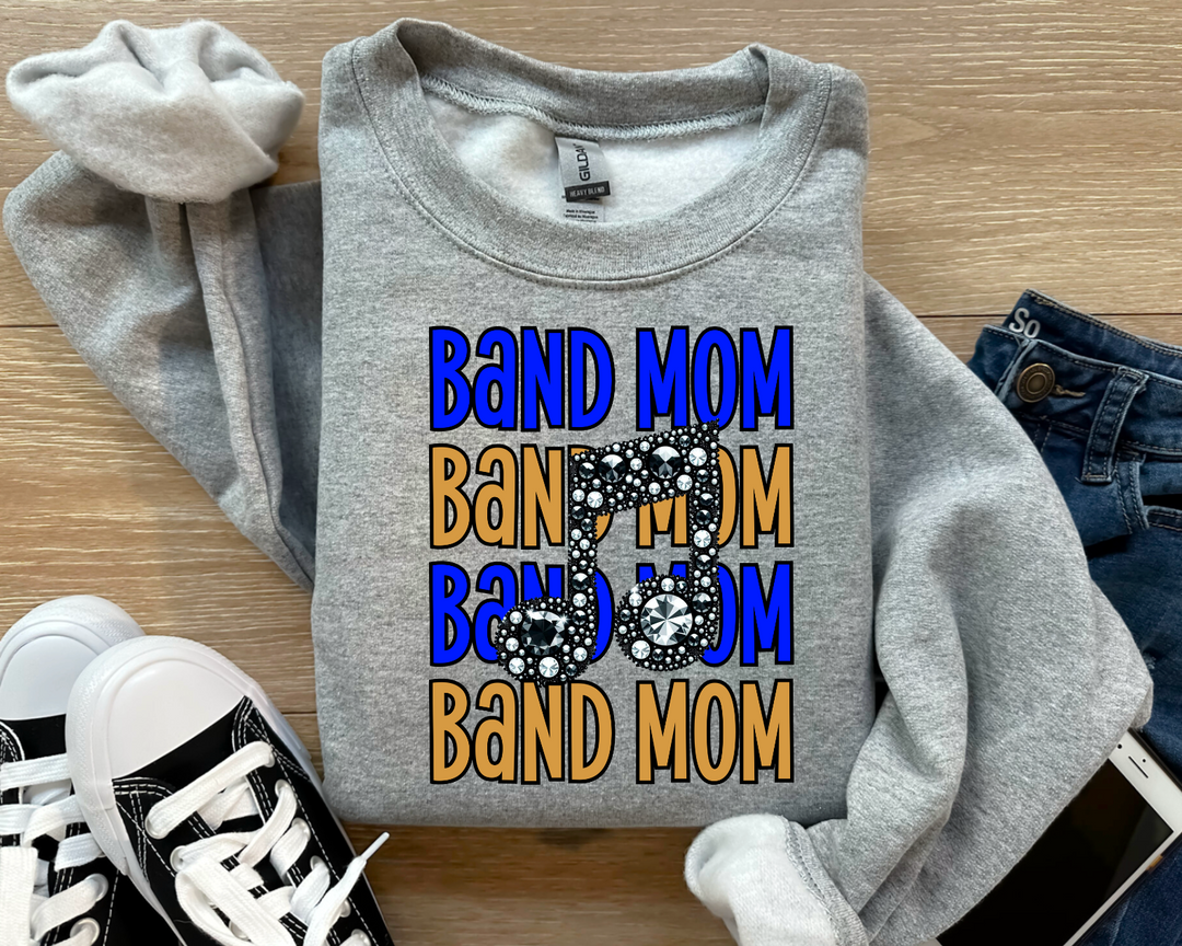 Band Mom (Blue and Gold) DTF Print