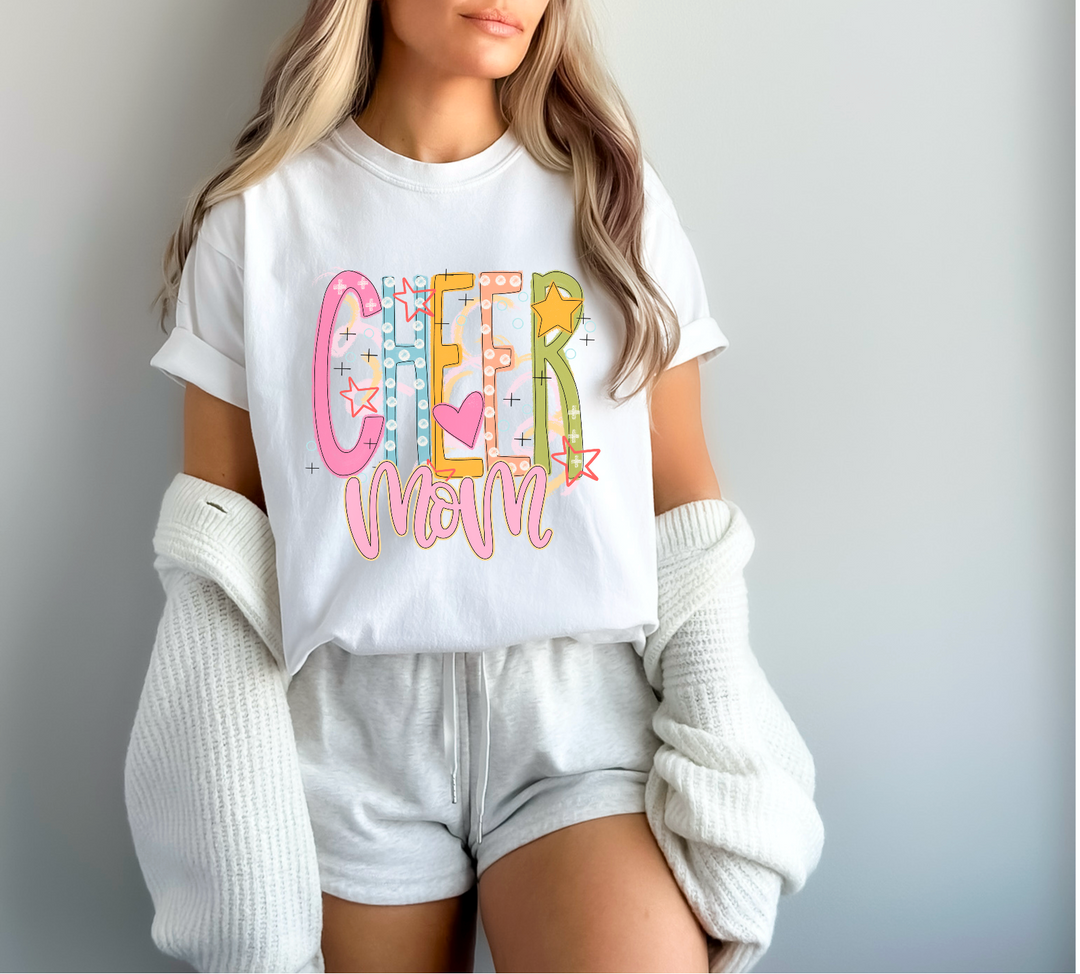 Colorful Cheer Mom DTF Print