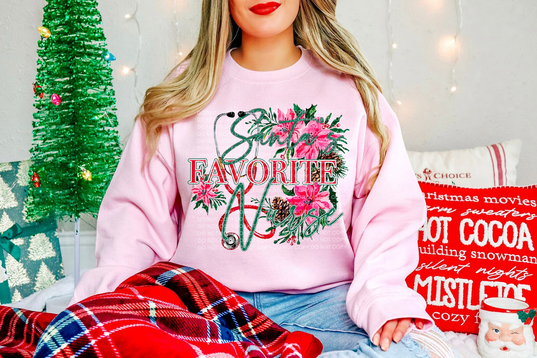 Santa’s Favorite Nurse DTF Print