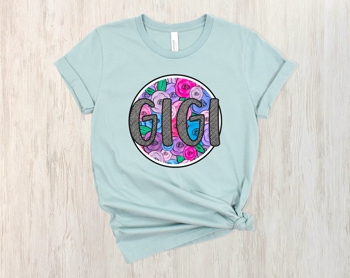 Floral Dot Circle Titles DTF Print