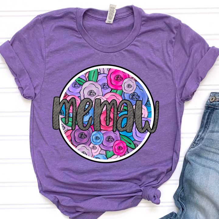 Floral Dot Circle Titles DTF Print