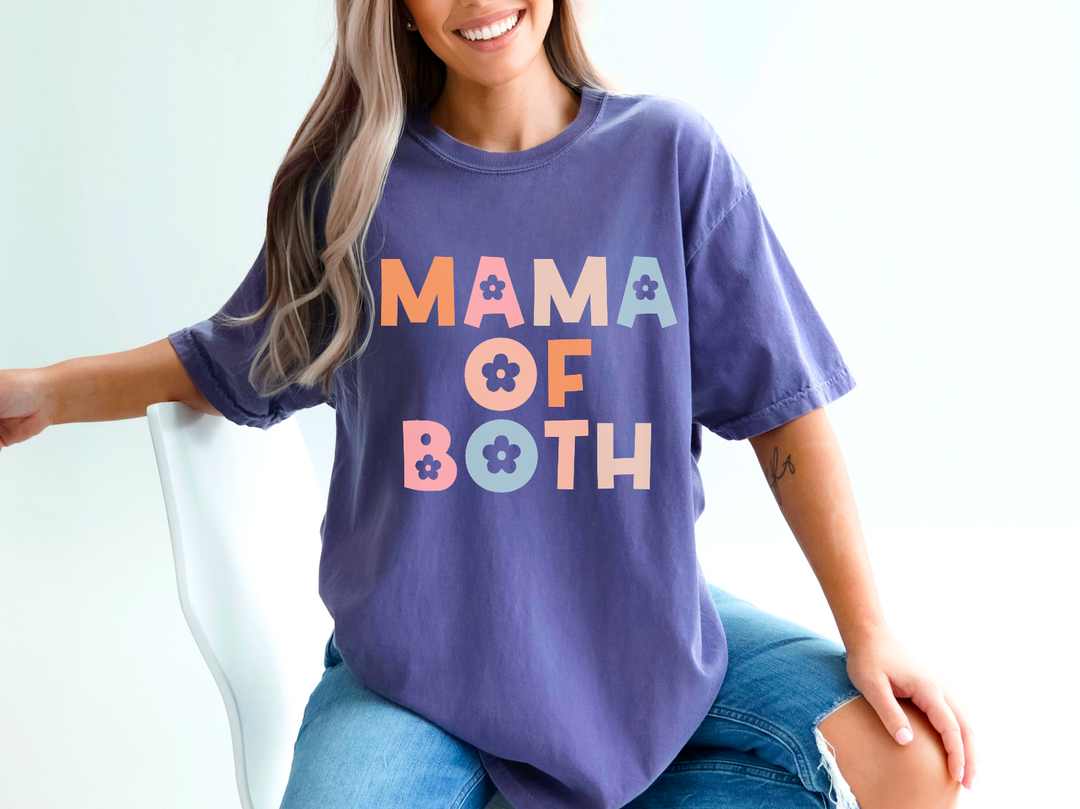 Mama of Both Flower DTF Print