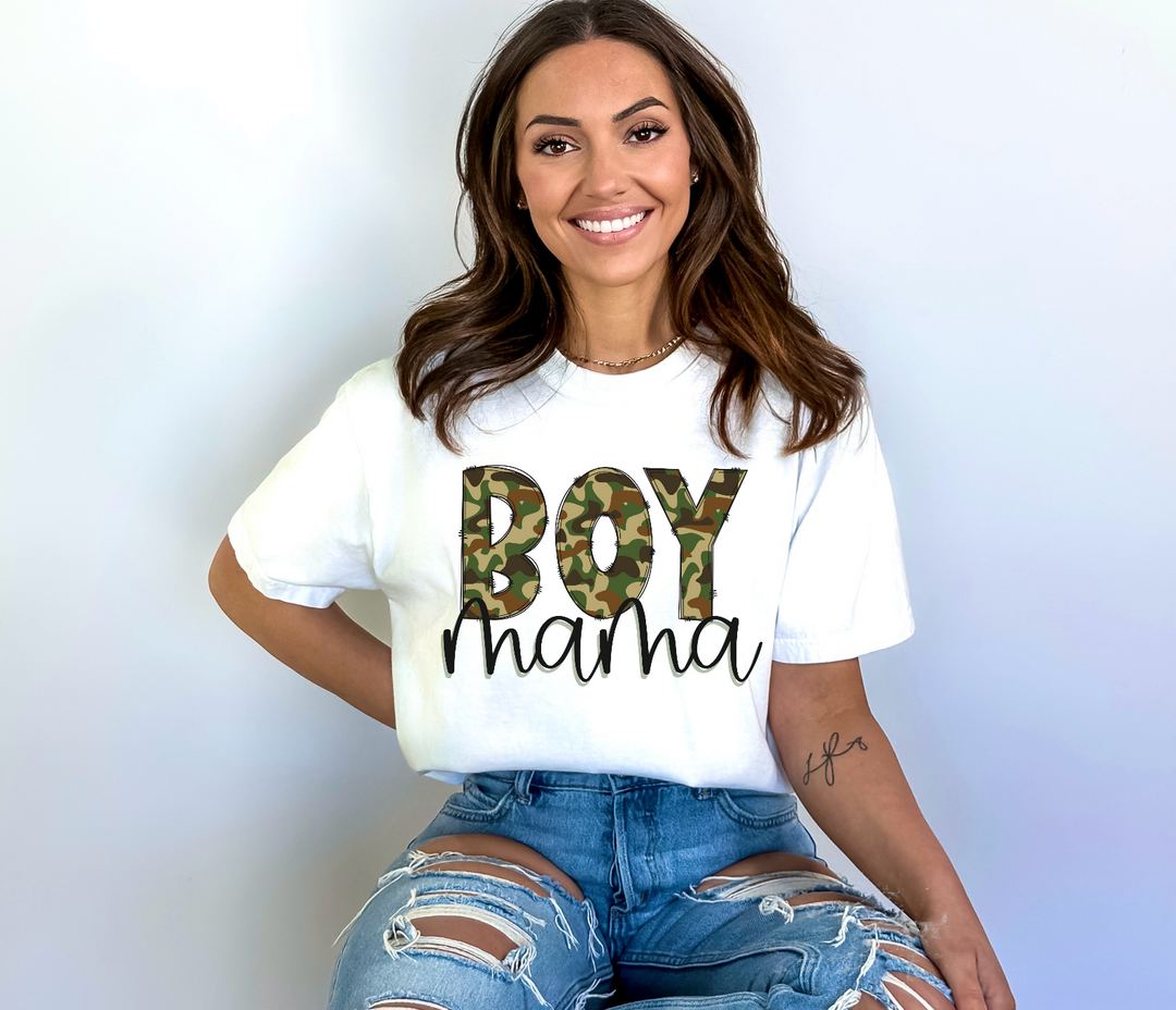 Boy Mama Camo DTF Print