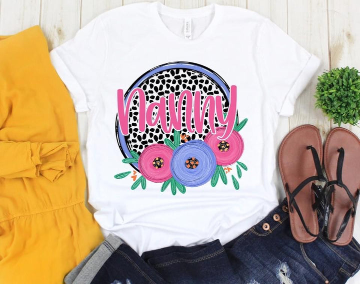 Floral Dot Titles DTF Print