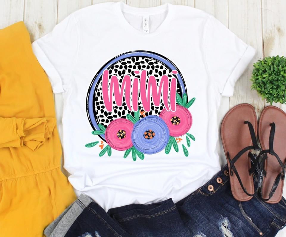 Floral Dot Titles DTF Print