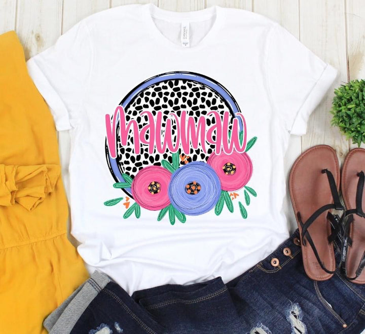 Floral Dot Titles DTF Print