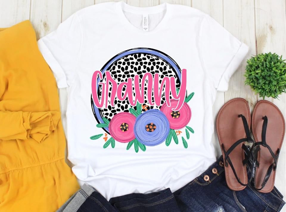 Floral Dot Titles DTF Print