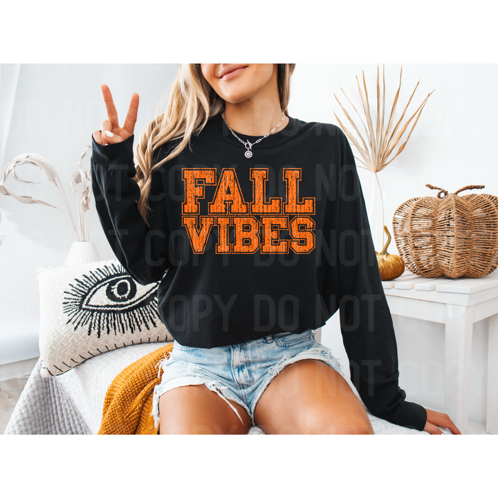 Pep Rally Fall Vibes Script DTF Print