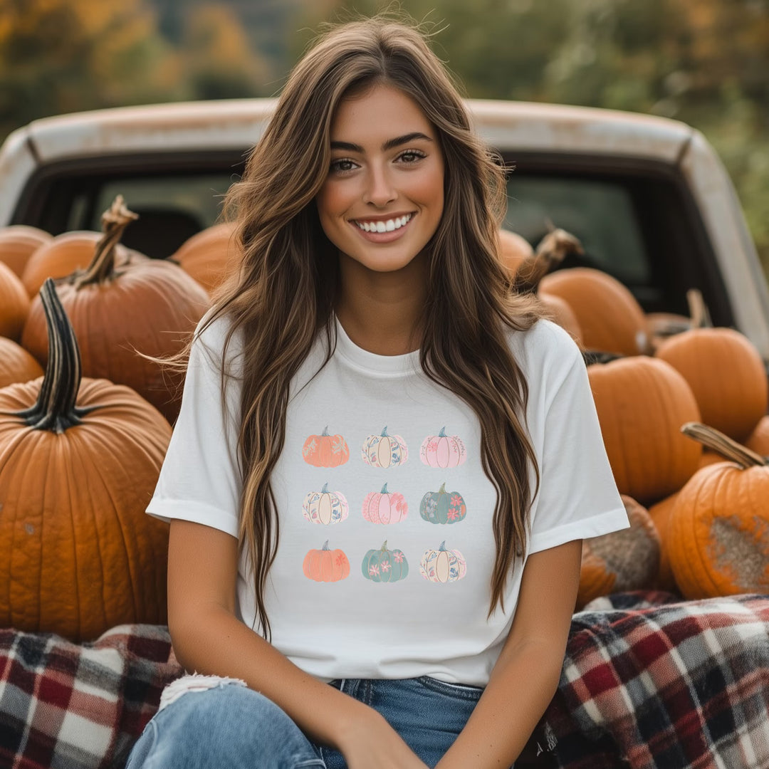 Pastel Pumpkins DTF Print