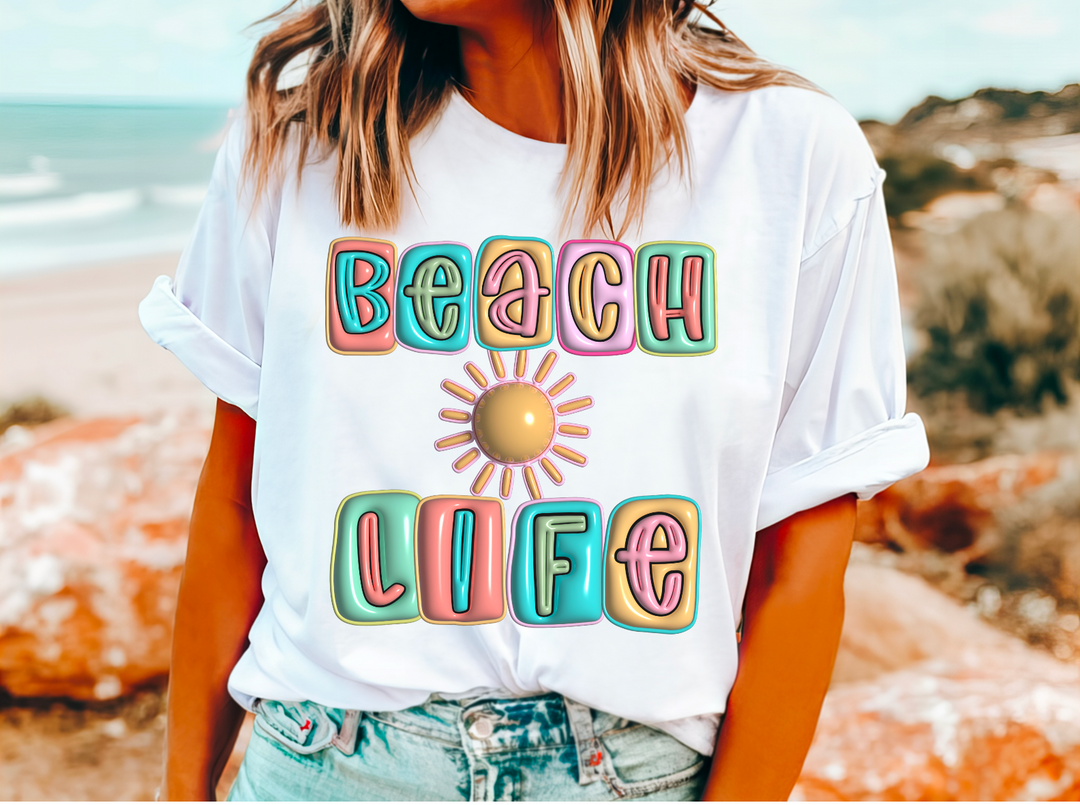 Beach Life Inflated Alpha DTF Print