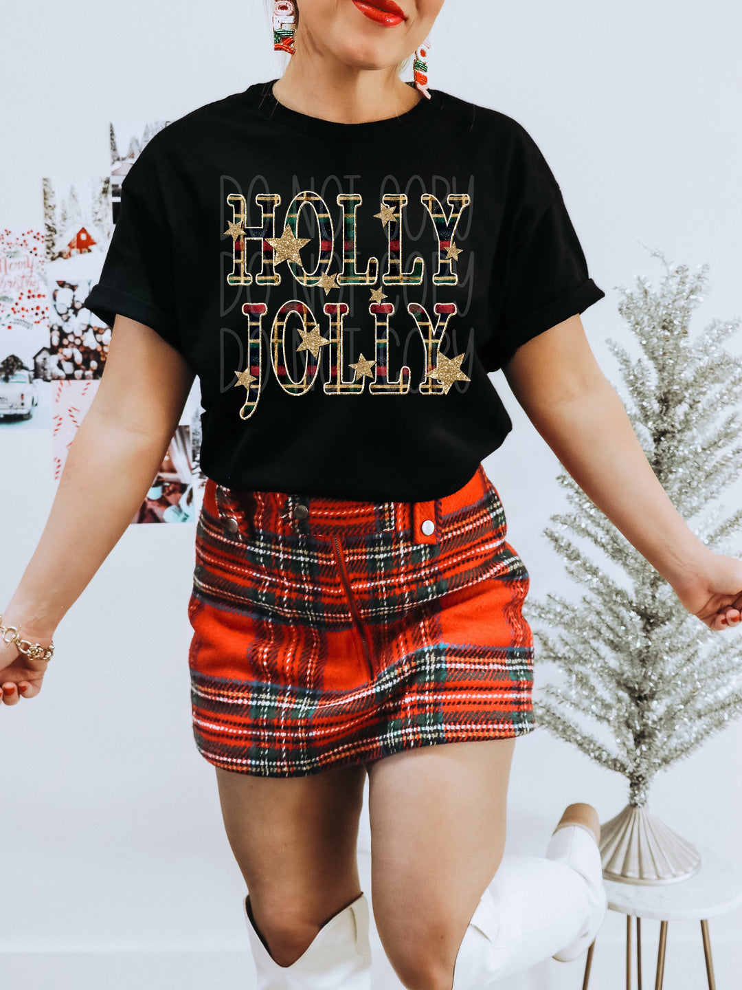 Holly Jolly Plaid DTF Print