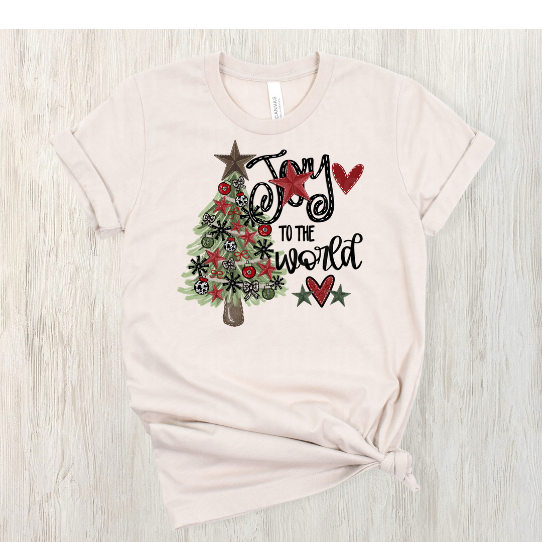 Joy To The World Western DTF Print