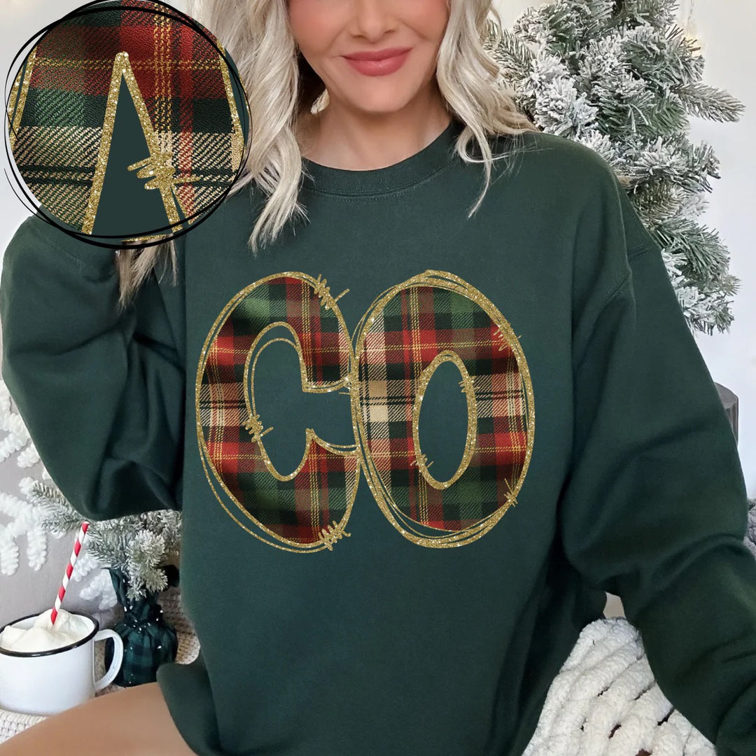 Holiday Plaid CO DTF Print