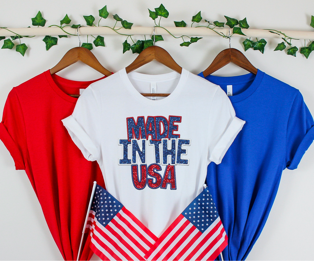 Made In The USA Faux Glitter DTF Print