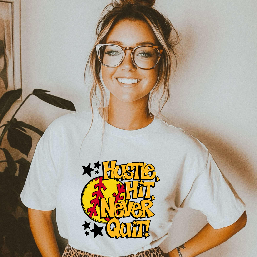 Hustle Hit Softball DTF Print