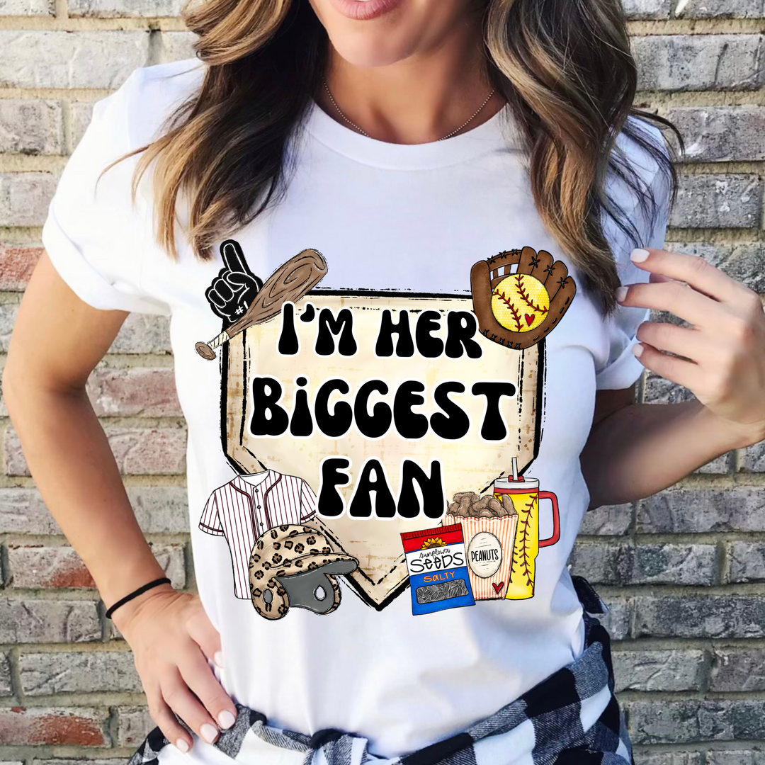 I’m Her Biggest Fan Softball DTF Print