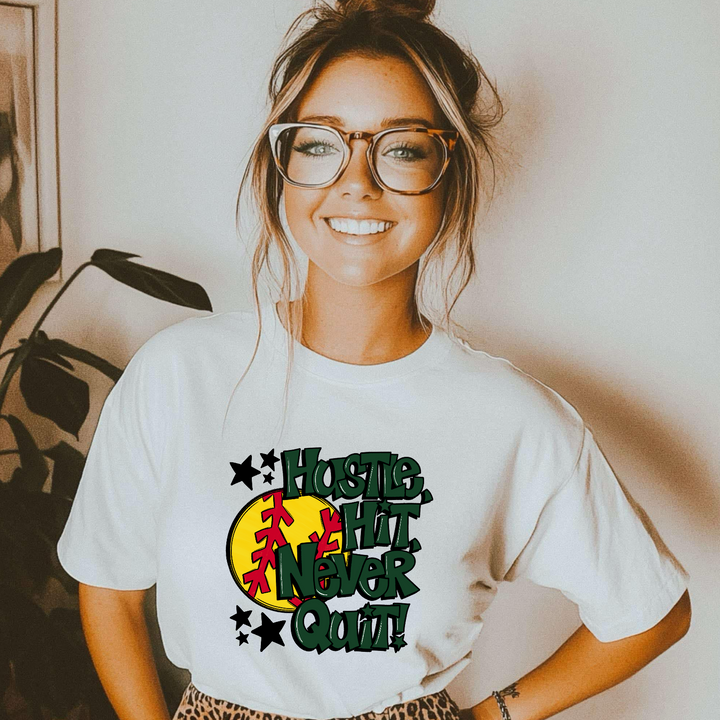Hustle Hit Softball DTF Print