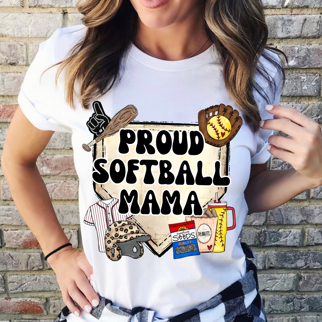 Proud Softball Mama DTF Print